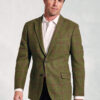 Regular Fit Edlingham Moss Check Wool Blend Jacket