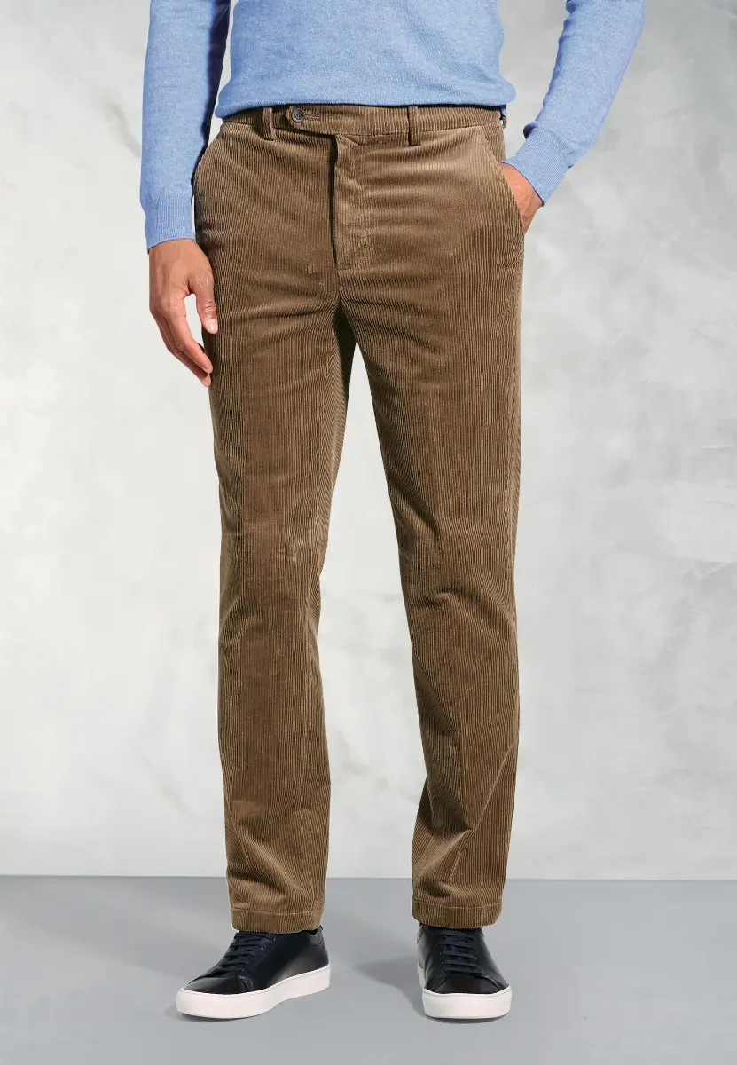 Regular Fit Ellroy Camel Corduroy Trouser