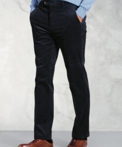 Regular Fit Ellroy Navy Corduroy Trouser