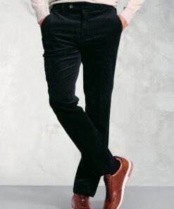 Regular Fit Ellroy Black Corduroy Trouser