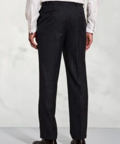Alternative view of Regular Fit Epsom Grey Pinstripe Wool Suit Trousers