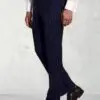 Regular Fit Epsom Navy Pinstripe Wool Suit Trousers