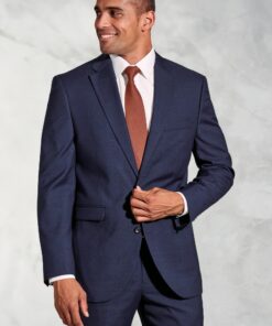 Tailored Fit Felton Navy Overcheck Suit Jacket