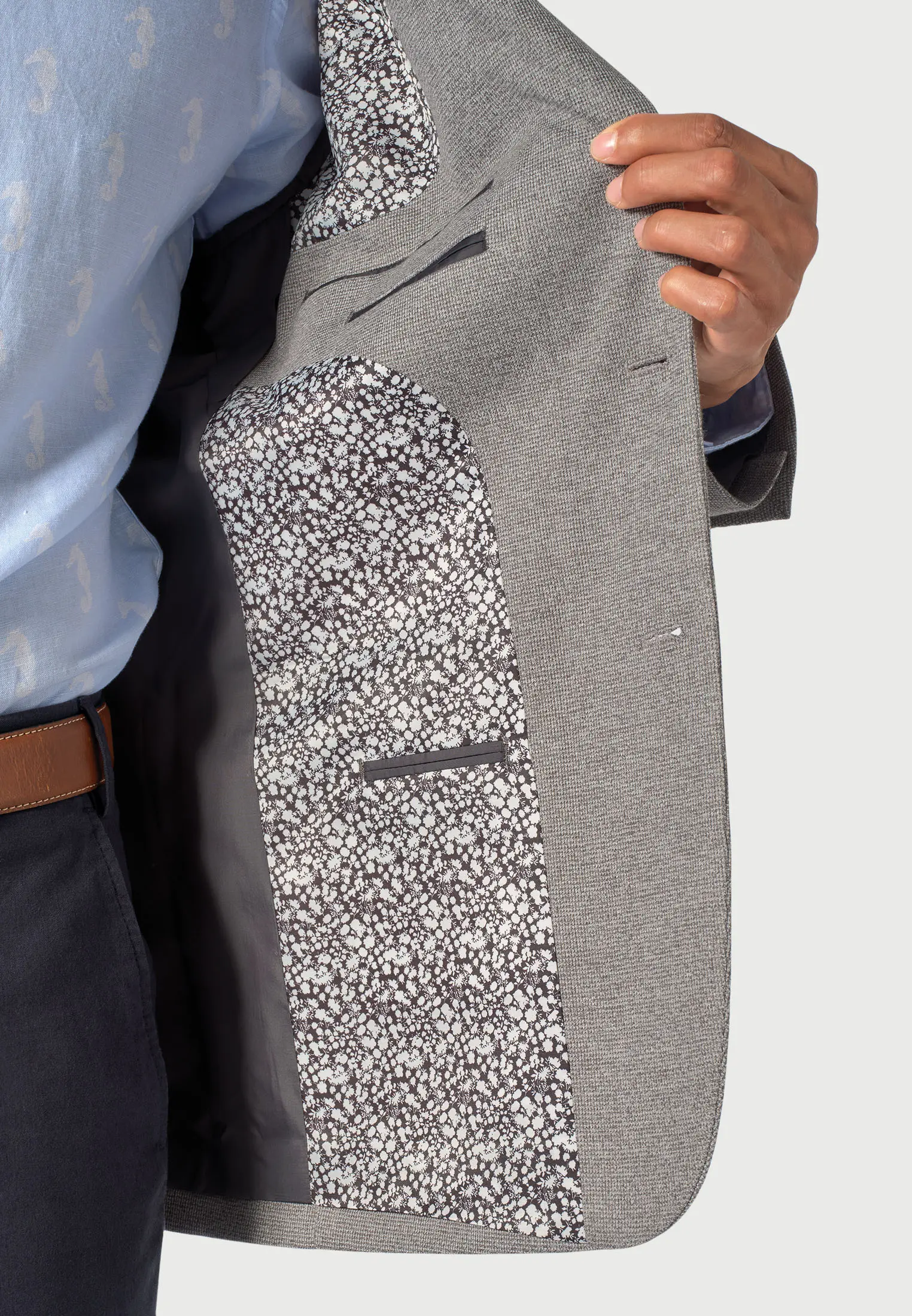 Regular Fit Ferrero Ash Grey Knitted Jacket - Image 2