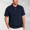 Firth Navy Pure Cotton Pique Polo Shirt