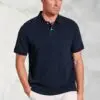 Firth Navy Pure Cotton Pique Polo Shirt