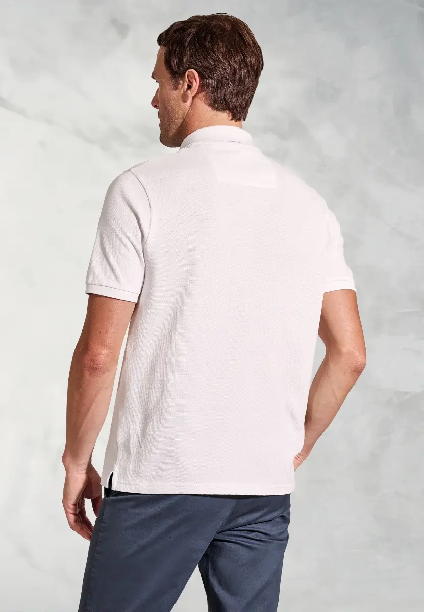 Firth White Pure Cotton Pique Polo Shirt - Image 2