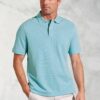 Firth Aqua Pure Cotton Pique Polo Shirt