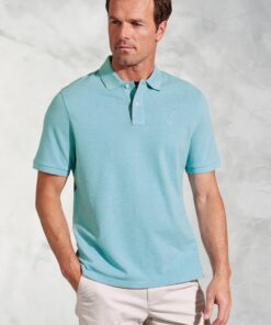 Firth Aqua Pure Cotton Pique Polo Shirt