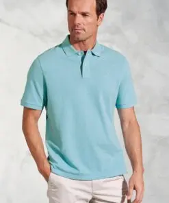 Firth Aqua Pure Cotton Pique Polo Shirt