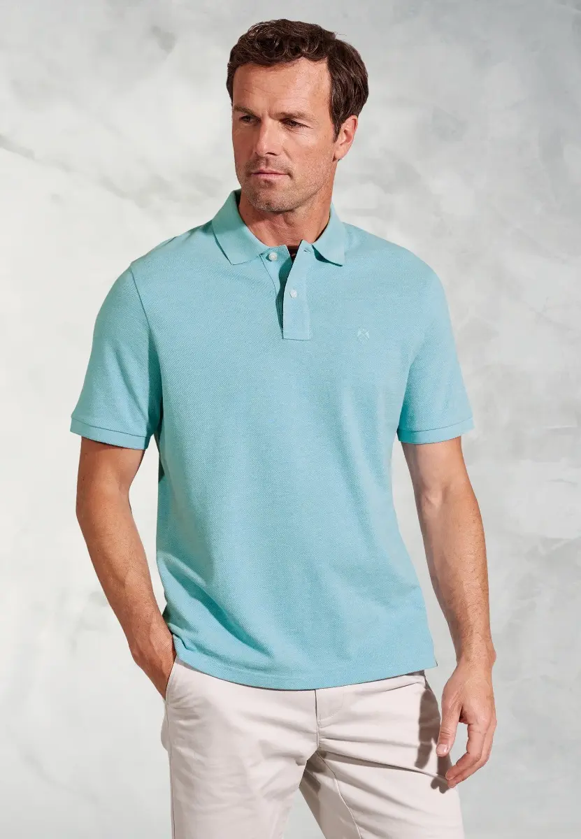 Firth Aqua Pure Cotton Pique Polo Shirt