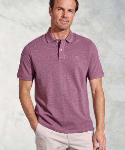 Firth Mauve Pure Cotton Pique Polo Shirt