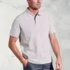 Firth Silver Grey Pure Cotton Pique Polo Shirt
