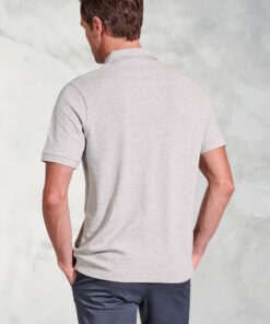 Alternative view of Firth Silver Grey Pure Cotton Pique Polo Shirt