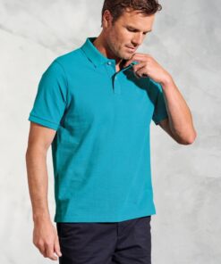 Firth Turquoise Pure Cotton Pique Polo Shirt