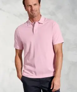 Firth Pink Pure Cotton Pique Polo Shirt