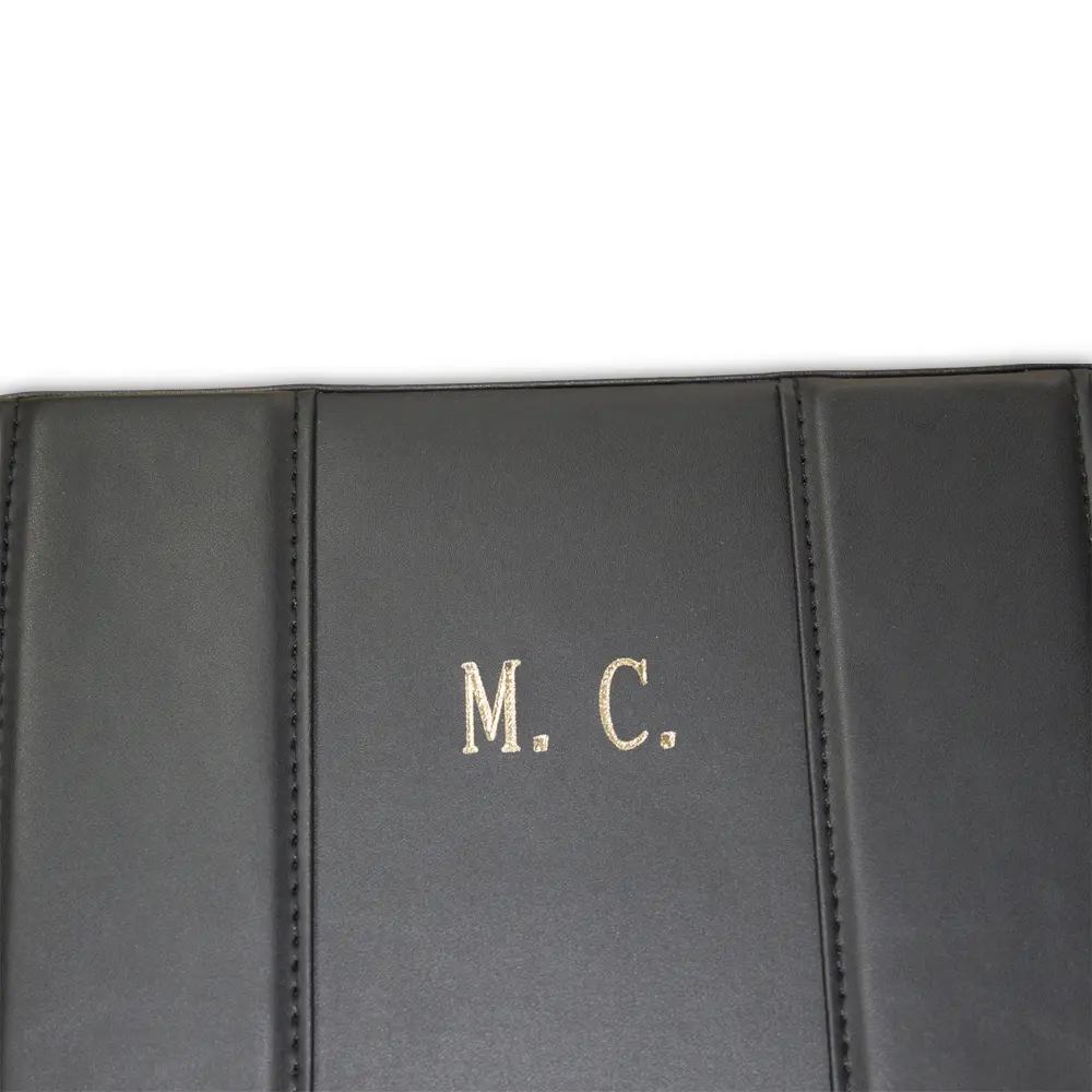Gilt Embossed Initials On Case