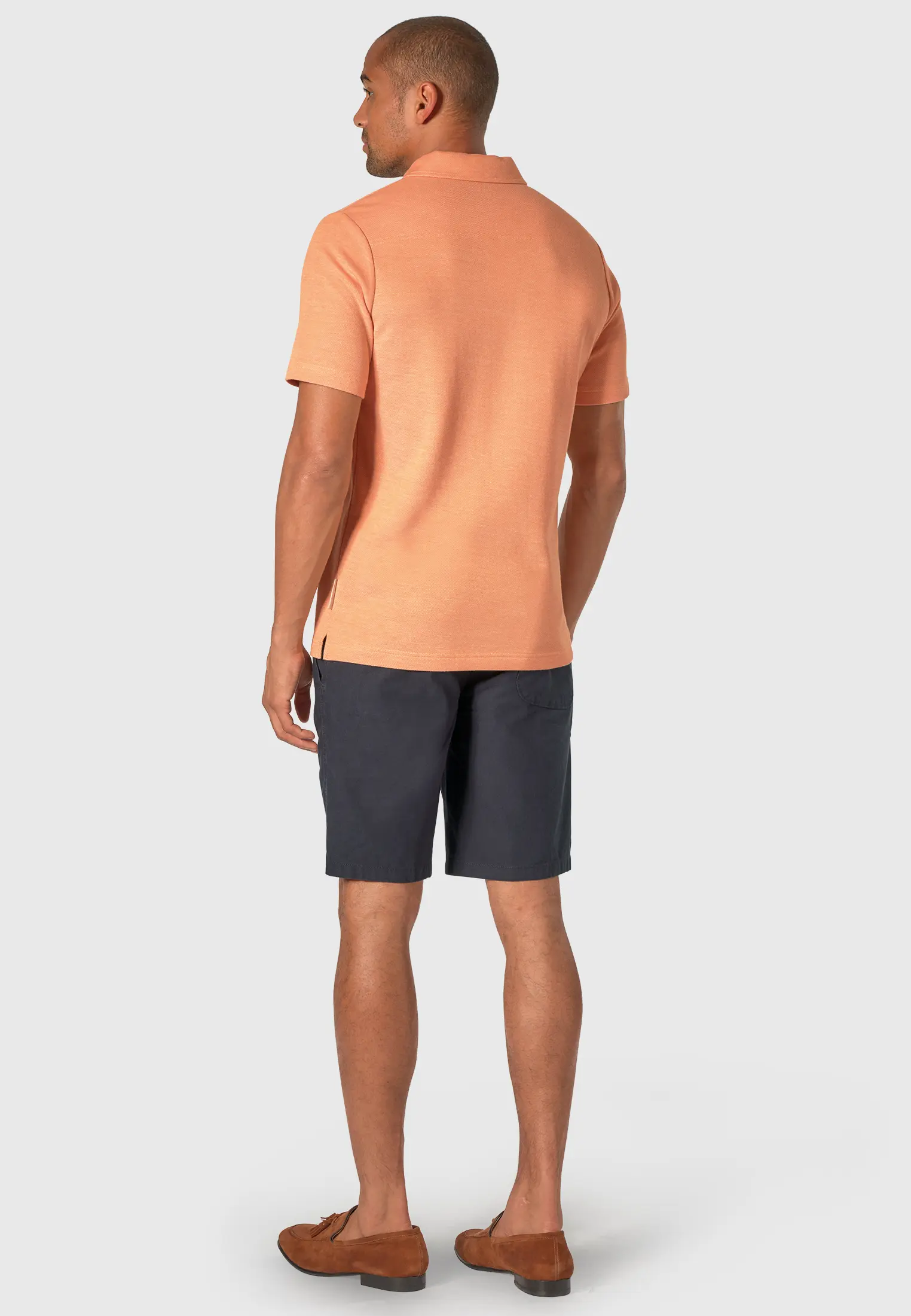 Gough Cotton Rich Peach Soft Knit Polo Shirt - Image 2
