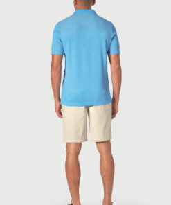 Alternative view of Gough Cotton Rich Aqua Soft Knit Polo Shirt