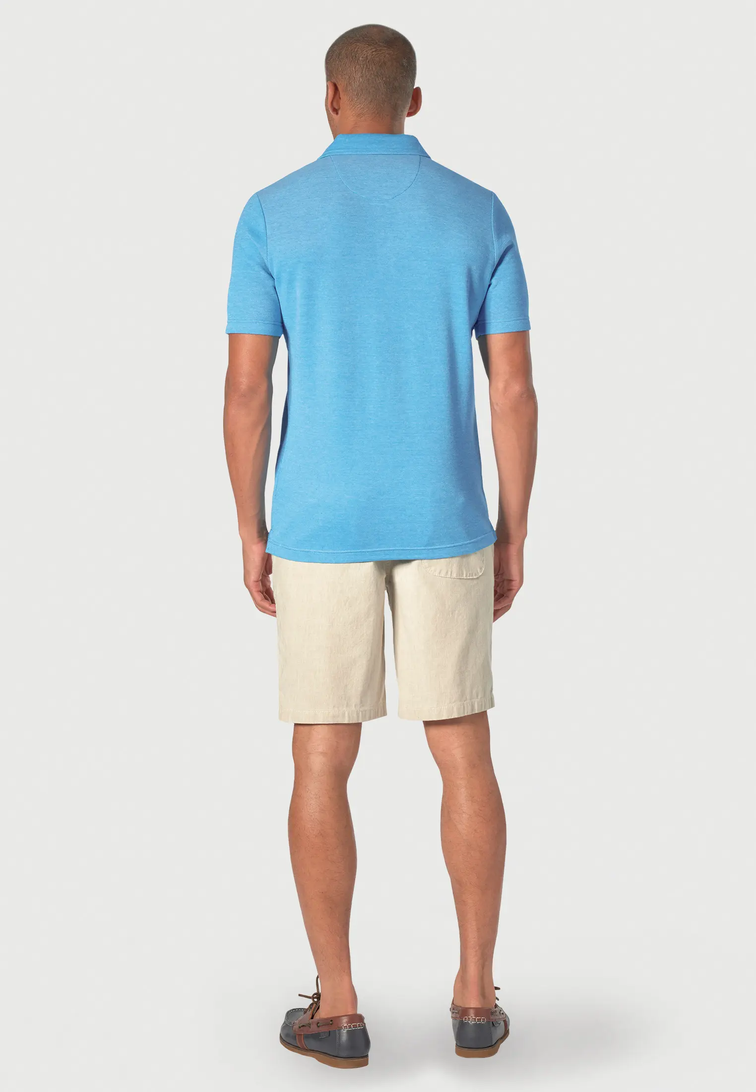 Gough Cotton Rich Aqua Soft Knit Polo Shirt - Image 2