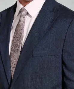 Alternative view of Tailored Fit Grant Navy Linen Blend Mixer Suit Jacket