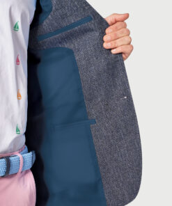 Alternative view of Regular Fit Greig Mid Blue Textured Jacket