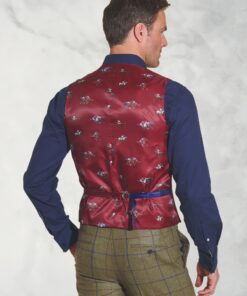 Alternative view of Tailored Fit Haincliffe Green Check Wool Waistcoat