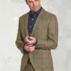 Tailored Fit Haincliffe Green Check Wool Suit Jacket