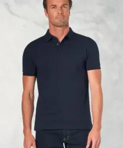 Hampton Cotton Stretch Navy Polo Shirt
