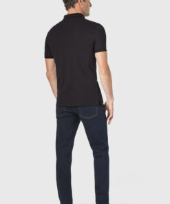 Alternative view of Hampton Cotton Stretch Black Polo Shirt