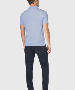 Alternative view of Hampton Cotton Stretch Sky Blue Marl Polo Shirt