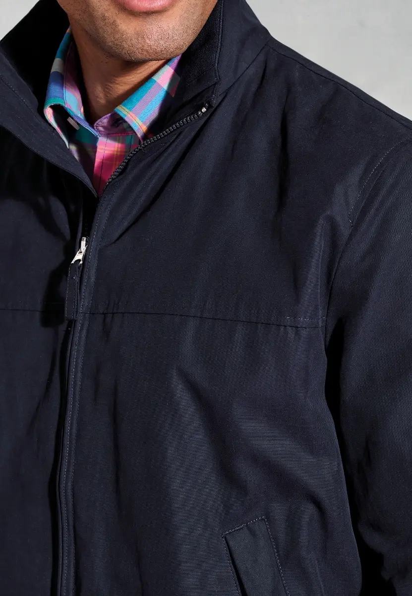 Hanks Navy Harrington Jacket - Image 2