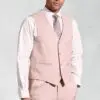 Tailored Fit Hardy Pink Textured Occasion Suit Waistcoat