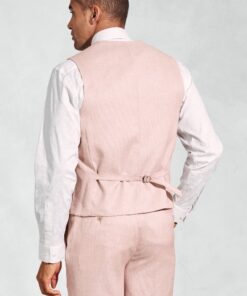 Alternative view of Tailored Fit Hardy Pink Textured Occasion Suit Waistcoat