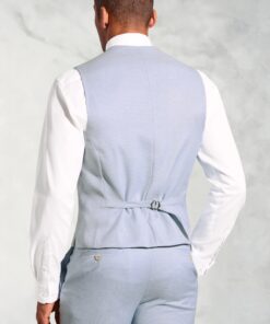 Alternative view of Tailored Fit Hardy Blue Textured Occasion Suit Waistcoat