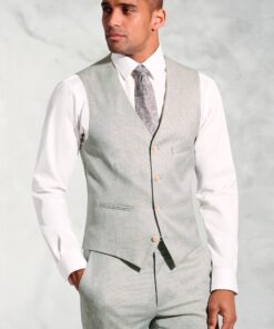 Tailored Fit Hardy Green Textured Occasion Suit Waistcoat