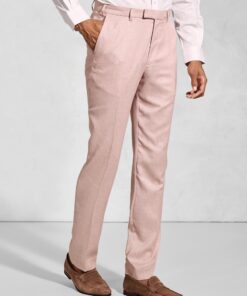 Tailored Fit Hardy Pink Textured Occasion Suit Trouser
