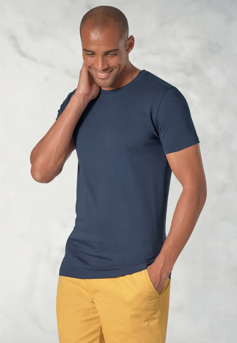 Hawkes Navy Pure Cotton Jersey T-Shirt