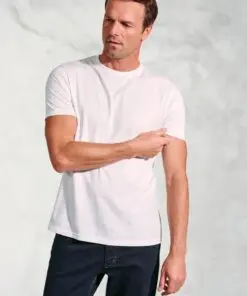 Hawkes White Pure Cotton Jersey T-Shirt