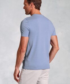 Alternative view of Hawkes Blue Marl Cotton Blend Jersey T-Shirt
