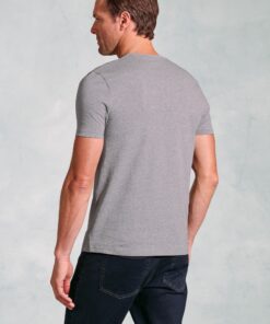Alternative view of Hawkes Silver Marl Cotton Blend Jersey T-Shirt