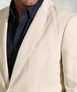 Alternative view of Regular Fit Hemsworth Stone Washed Cotton Linen Jacket