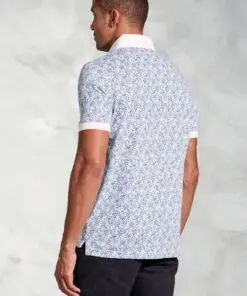 Alternative view of Hiddleston Blue Ditsy Floral Print Polo Shirt