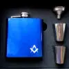 Hip Flask Gift Set in Blue