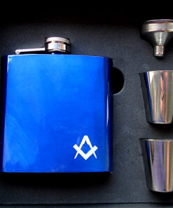 Hip Flask Gift Set in Blue
