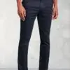 Tailored Fit Holland Navy Sateen Cotton Stretch Trousers