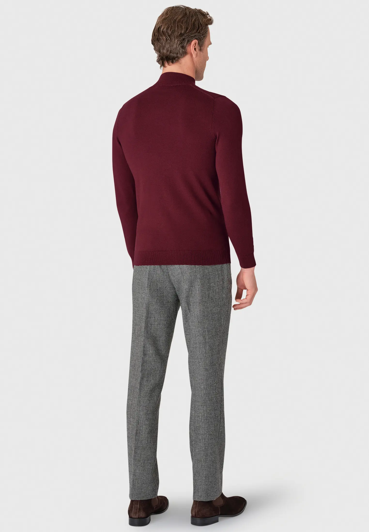 Hugo Wine Merino Wool Turtle Neck Jumper - Image 2