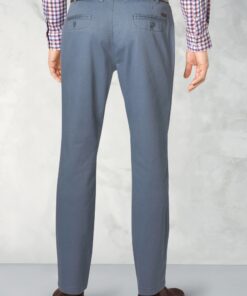 Alternative view of Regular Fit Illingworth Blue Cotton Stretch Trouser