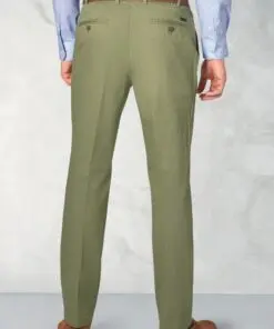 Alternative view of Tailored Fit Illingworth Mint Cotton Stretch Trouser