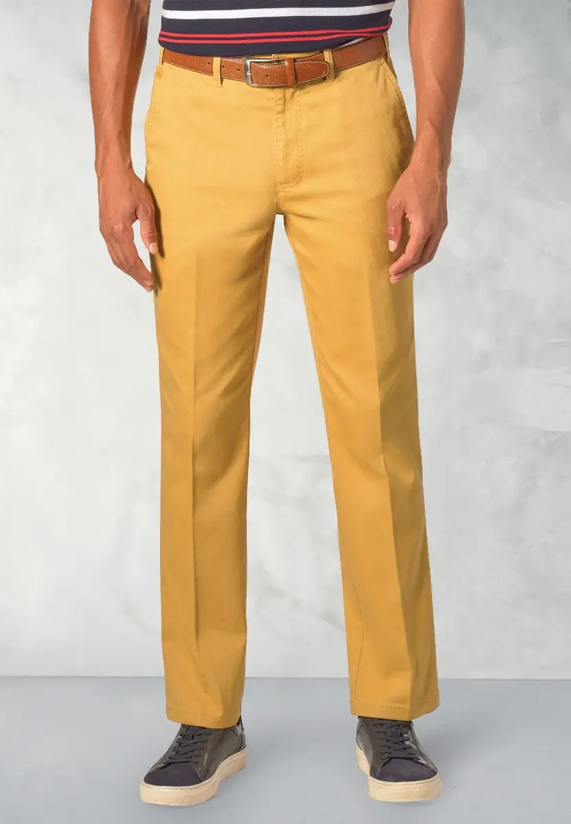 Regular Fit Illingworth Corn Cotton Stretch Trouser